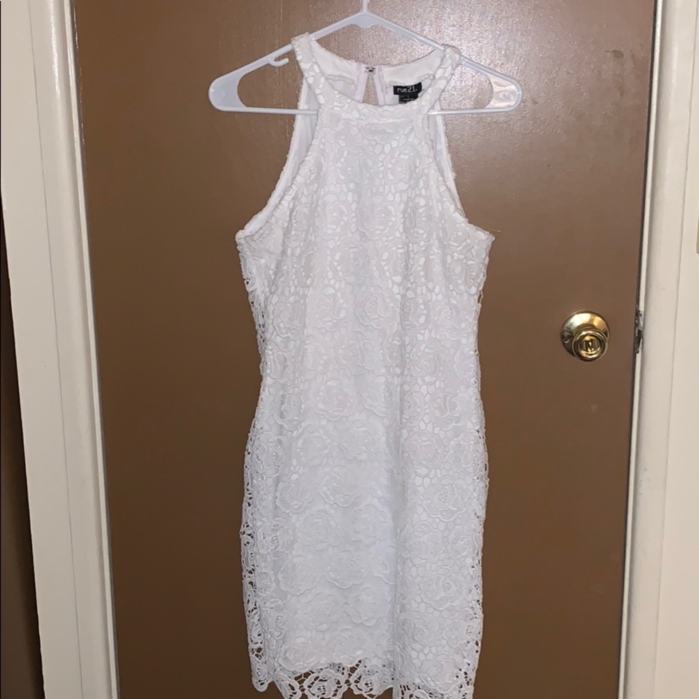 white mini dress